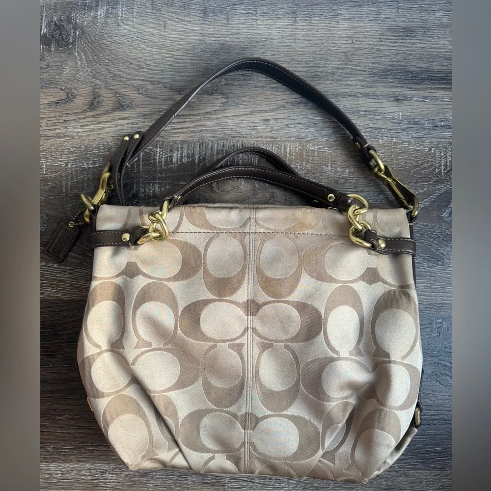 Coach Tan Hobo Bag with Gold Accents - Picture 8 of 9